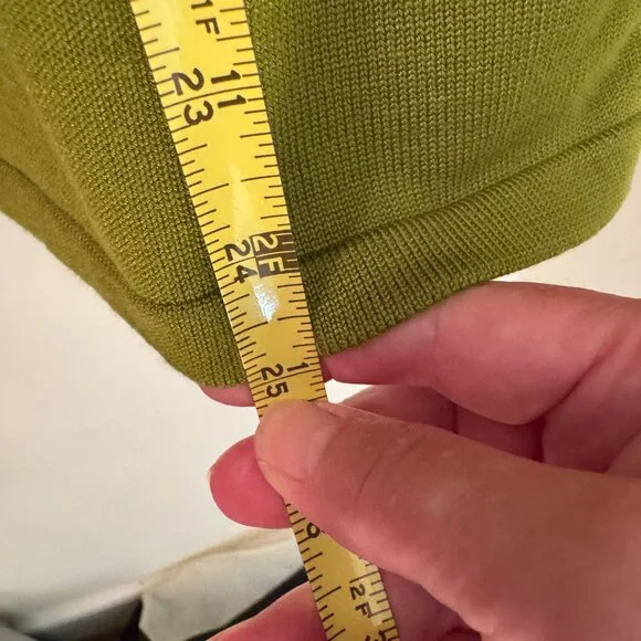 NWOT mockneck studded trim pullover sweater, green, size MP, from Appleseed's - Picture 8 of 9